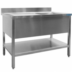 SARO Spültisch 1 Becken rechts, B 1000 x T 700 mm SARO Spültisch 1 Becken rechts, B 1000 x T 700 mm