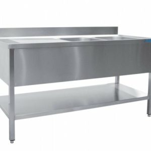 SARO Spültisch 2 Becken rechts, 1600×700 mm SARO Spültisch 2 Becken rechts, 1600×700 mm