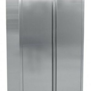 SARO Edelstahlhochschrank mit 3 Böden, schräges Dach, 600mm SARO Edelstahlhochschrank mit 3 Böden, schräges Dach, 600mm