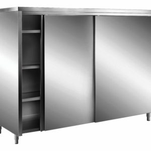 SARO Edelstahl-Lagerschrank mit Schiebetüren, 2000×700 mm SARO Edelstahl-Lagerschrank mit Schiebetüren, 2000×700 mm