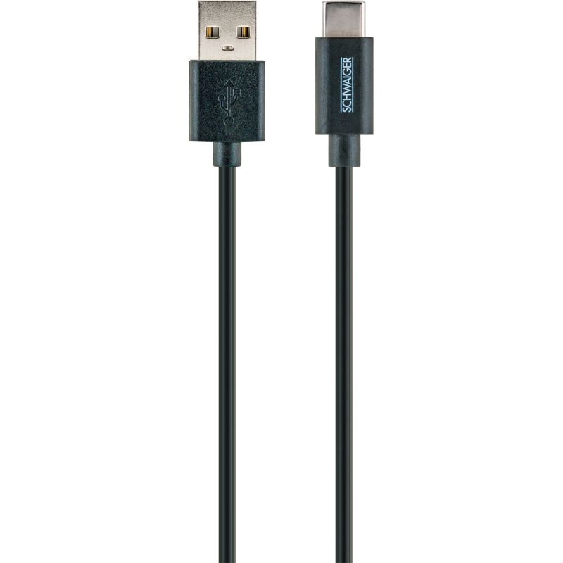Schwaiger Sync und Ladekabel Typ C auf A 2 m