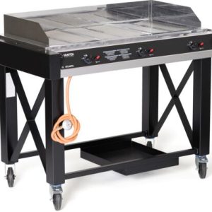 Gas-Grillplatte, glatte verchromte Platte, 6,5kW Gas-Grillplatte, glatte verchromte Platte, 6,5kW