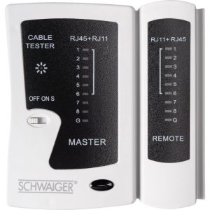 Schwaiger Netzwerkkabeltester für RJ45 und RJ11 Schwaiger Netzwerkkabeltester für RJ45 und RJ11