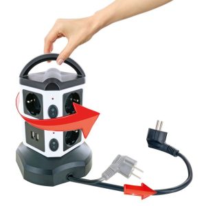 Schwaiger Steckdosentower 7-fach mit 2-fach USB Schwaiger Steckdosentower 7-fach mit 2-fach USB