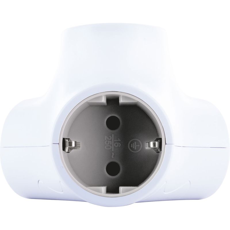 Schwaiger Steckdosenwürfel 3-fach mit 2-fach USB