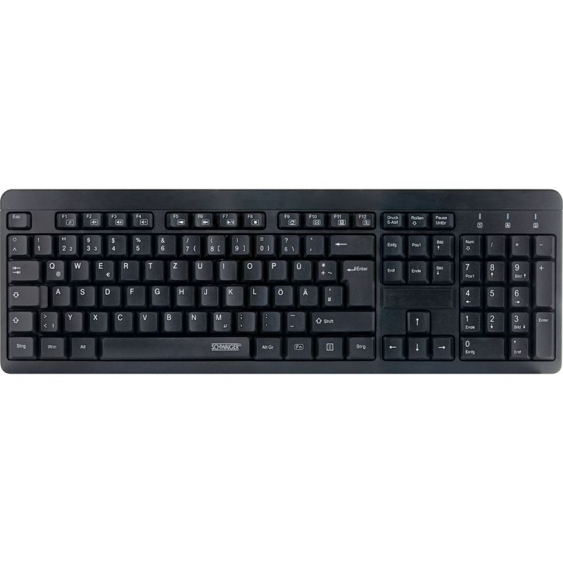 Schwaiger PC Tastatur kabellos schwarz