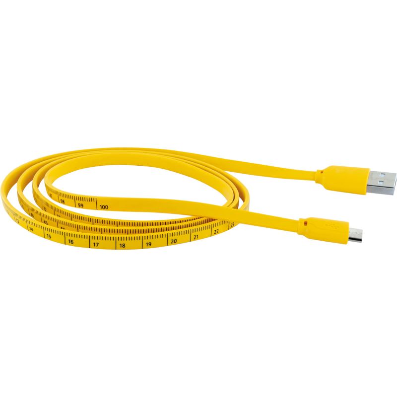 Schwaiger Sync und Ladekabel Micro USB mit Maßband 1,2 m