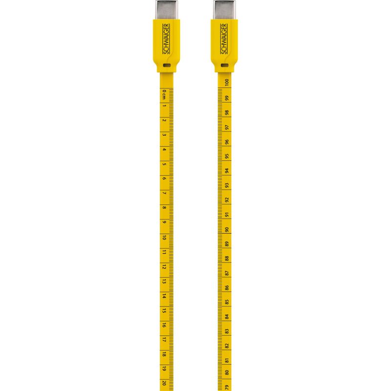 Schwaiger Sync und Ladekabel Typ C mit Maßband 1,2 m