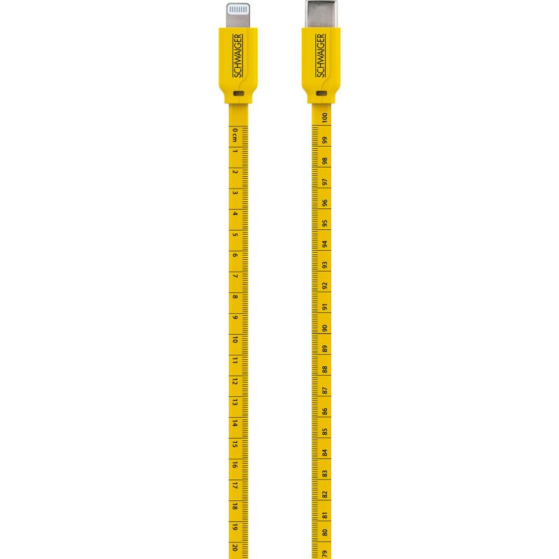 Schwaiger Sync und Ladekabel Typ A mit Maßband 1,2 m