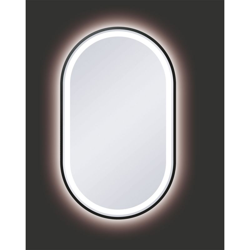 Valblue LED- Spiegel Lucien schwarz matt 45 x 75 cm