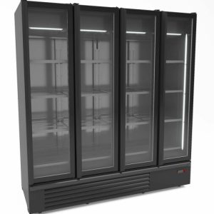 CombiSteel Kühlschrank 4 Glastüren, schwarz, 1850L CombiSteel Kühlschrank 4 Glastüren, schwarz, 1850L