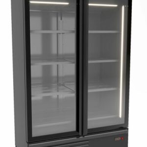 CombiSteel Tiefkühlschrank 2 Glastüren, schwarz, 1230L CombiSteel Tiefkühlschrank 2 Glastüren, schwarz, 1230L