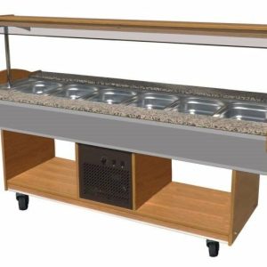 Gastro Buffet Salatbar für 6x GN1/1, 2200 x 900 x 850 / 1350 mm Gastro Buffet Salatbar für 6x GN1/1, 2200 x 900 x 850 / 1350 mm
