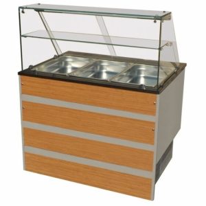 Gastronomie Kühltheke, Holzfront für 3x GN 1/1, 1070x800x1350 mm Gastronomie Kühltheke, Holzfront für 3x GN 1/1, 1070x800x1350 mm