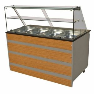 Gastronomie Kühltheke, Holzfront für 4x GN 1/1, 1400x800x1350 mm Gastronomie Kühltheke, Holzfront für 4x GN 1/1, 1400x800x1350 mm