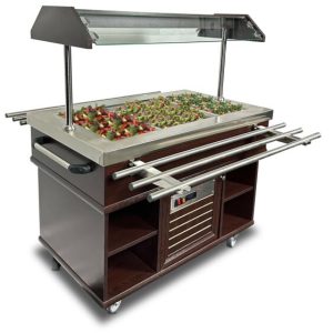 Buffet Salatbar mit Tablettrutsche für 3x GN1/1, Breite 1200mm Buffet Salatbar mit Tablettrutsche für 3x GN1/1, Breite 1200mm