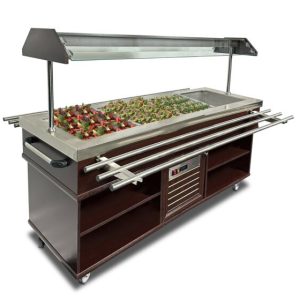 Buffet Salatbar mit Tablettrutsche für 4x GN1/1, Breite 1500mm Buffet Salatbar mit Tablettrutsche für 4x GN1/1, Breite 1500mm
