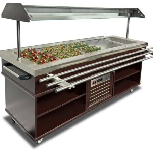 Buffet Salatbar mit Tablettrutsche für 5x GN1/1, Breite 1900mm Buffet Salatbar mit Tablettrutsche für 5x GN1/1, Breite 1900mm