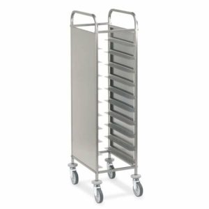 Abräumwagen 520 für 10 Tabletts oder GN Tabletts mit Seitenwand Abräumwagen 520 für 10 Tabletts oder GN Tabletts mit Seitenwand