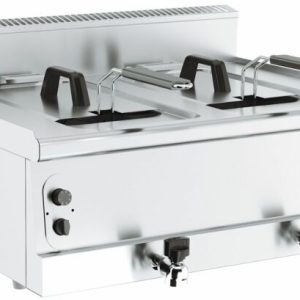 CombiSteel Gas-Fritteuse, 2x 8 Liter, Breite 800mm, Tiefe 600mm, 2x 6kW CombiSteel Gas-Fritteuse, 2x 8 Liter, Breite 800mm, Tiefe 600mm, 2x 6kW
