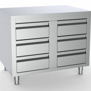 Schubladenschrank 2 Schubladen BxT 50x60cm Aufkantung Schubladenschrank 2 Schubladen BxT 50x60cm Aufkantung