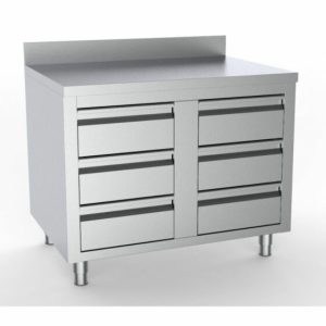 Schubladenschrank Arbeitstisch 6 Schubladen, Aufkantung 1000x700x850mm Schubladenschrank Arbeitstisch 6 Schubladen, Aufkantung 1000x700x850mm