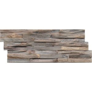 Indo Echtholz Wandverkleidung Teak Paneel Gun Smoked 10er-Set Indo Echtholz Wandverkleidung Teak Paneel Gun Smoked 10er-Set