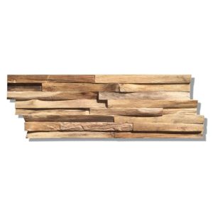 Indo Echtholz Wandverkleidung Teak Paneel Natural 10er-Set Indo Echtholz Wandverkleidung Teak Paneel Natural 10er-Set