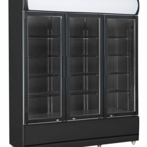 Getränkekühlschrank FCU-1200 BL Schwarz, Räder, 3 Glastüren Getränkekühlschrank FCU-1200 BL Schwarz, Räder, 3 Glastüren