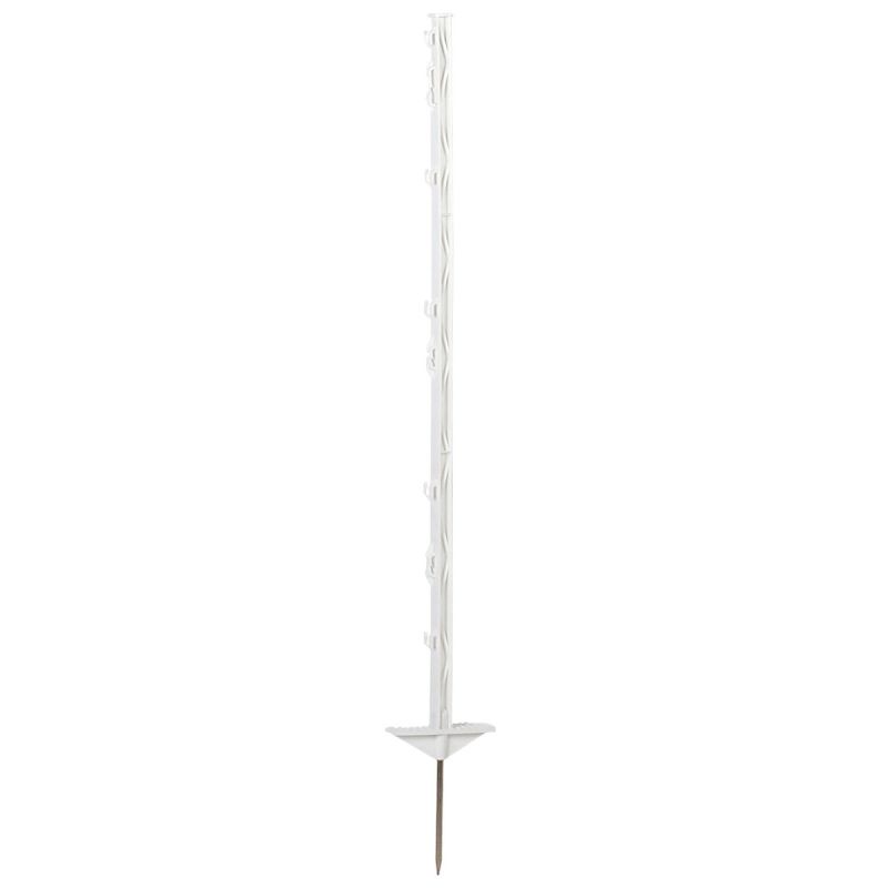 Kunststoffpfahl Basic Doppeltritt 105 cm weiß 5 Stück