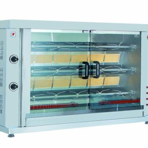 CombiSteel Gas-Hähnchengrill mit 3 Spießen für 12-15 Hähnchen