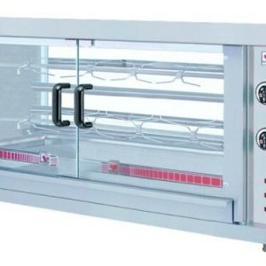 CombiSteel Elektro-Hähnchengrill mit 2 Spießen für 8-10 Hähnchen
