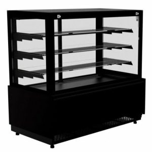 Kuchentheke Kuchenvitrine NERO 1.0 schwarz, 937x790x1400mm Kuchentheke Kuchenvitrine NERO 1.0 schwarz, 937x790x1400mm