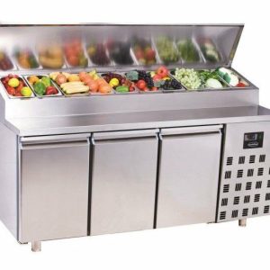 Saladette 3 Türen, 10x 1/3GN, 1865x700x1090mm Saladette 3 Türen, 10x 1/3GN, 1865x700x1090mm