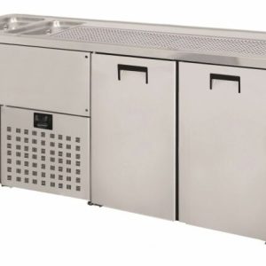 CombiSteel Getränketheke Biertheke 2 Türen. 2 Becken links CombiSteel Getränketheke Biertheke 2 Türen. 2 Becken links