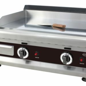 Profi Gas-Grillplatte Chrom 650 glatt – Erdgas 2x 3kW