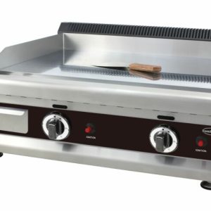 Profi Gas-Grillplatte Chrom 800 glatt – Erdgas 2x 3kW