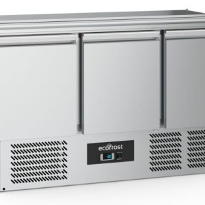 ecoFrost Saladette 3 Türen für 4x 1/1GN, 1365x700x876mm ecoFrost Saladette 3 Türen für 4x 1/1GN, 1365x700x876mm