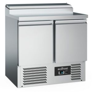 ecoFrost Saladette Pizzatisch 2 Türen für 5x 1/6 GN Behälter, Breite 900mm ecoFrost Saladette Pizzatisch 2 Türen für 5x 1/6 GN Behälter, Breite 900mm