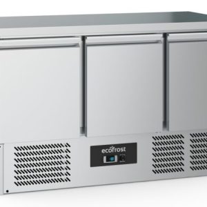 ecoFrost Kühltisch 3 Türen 1/1 GN, 1365x700x876mm ecoFrost Kühltisch 3 Türen 1/1 GN, 1365x700x876mm