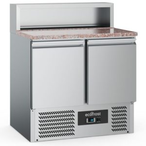 ecoFrost Pizzatisch 2 Türen 5x 1/6 GN, 900x700x1075mm ecoFrost Pizzatisch 2 Türen 5x 1/6 GN, 900x700x1075mm