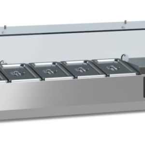 ecoFrost Aufsatzkühlvitrine für 5x 1/4 GN, 1200x335x435mm ecoFrost Aufsatzkühlvitrine für 5x 1/4 GN, 1200x335x435mm