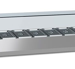 ecoFrost Aufsatzkühlvitrine für 8x 1/3 GN, 1800x395x435mm ecoFrost Aufsatzkühlvitrine für 8x 1/3 GN, 1800x395x435mm