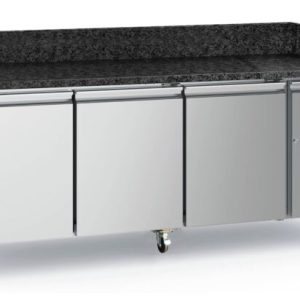 ecoFrost Pizzatisch 3 Türen Granit mit Rädersatz, 2020x800x1000mm ecoFrost Pizzatisch 3 Türen Granit mit Rädersatz, 2020x800x1000mm