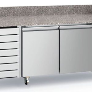 ecoFrost Pizzatisch 2 Türen EN, 7 Schubladen, 2025x800x1000mm ecoFrost Pizzatisch 2 Türen EN, 7 Schubladen, 2025x800x1000mm