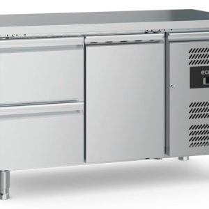 ecoFrost 700 Kühltisch 1 Tür, 2 Schubladen, 1360x700x850mm ecoFrost 700 Kühltisch 1 Tür, 2 Schubladen, 1360x700x850mm