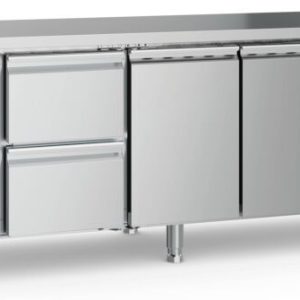ecoFrost 700 Kühltisch 2 Türen, 4 Schubladen, 2230x700x850mm ecoFrost 700 Kühltisch 2 Türen, 4 Schubladen, 2230x700x850mm