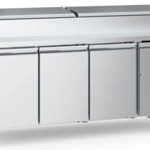 ecoFrost Saladette Pizzatisch 3 Türen für 8x 1/3 GN Behälter, Breite 1795mm ecoFrost Saladette Pizzatisch 3 Türen für 8x 1/3 GN Behälter, Breite 1795mm
