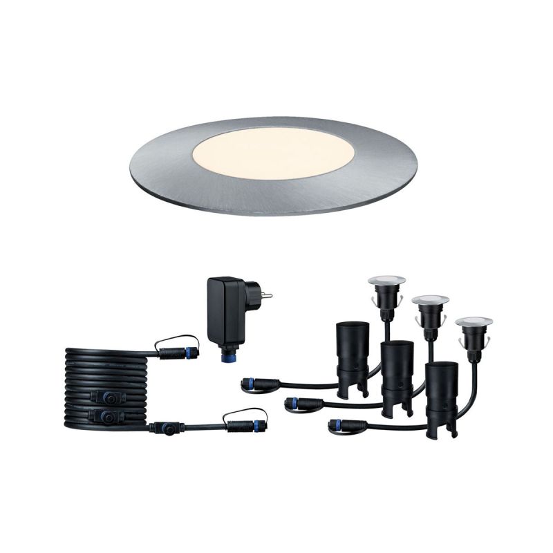 Paulmann Outdoor Plug und Shine Floor Mini Set silber