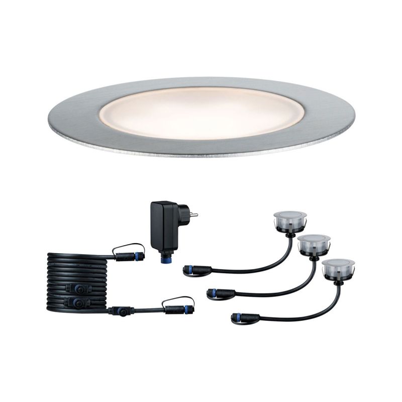 Paulmann Outdoor Plug und Shine Floor Basisset silber